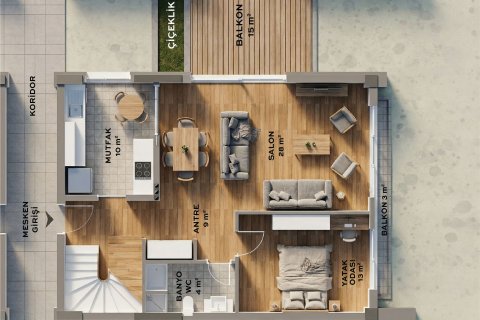2+1 Leilighet i Konyaalti, Antalya, Tyrkia Nr. 238064 - 2