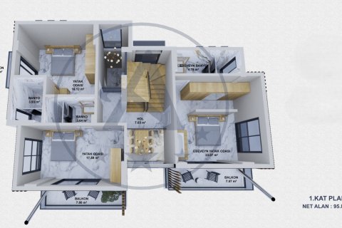 Продажа виллы  в Олюдениза, Мугле, Турция 6+1, 355м2, №212631 – фото 16