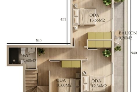 4+1 Takleilighet i Fethiye, Mugla, Tyrkia Nr. 232184 - 13