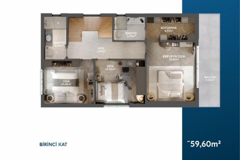 for sale in Kusadasi, Aydin, Turkey, 1 bedroom, 60m2, No. 228663 – photo 19