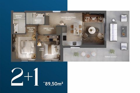 for sale in Kusadasi, Aydin, Turkey, 1 bedroom, 60m2, No. 228663 – photo 13
