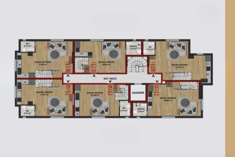 Продажа квартиры  в Анталье, Турция 1+1, 45м2, №224813 – фото 7