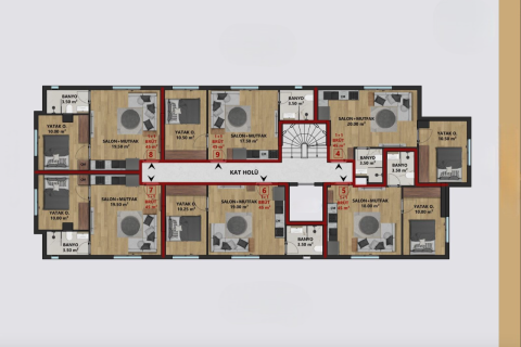Продажа квартиры  в Анталье, Турция 1+1, 45м2, №224813 – фото 9