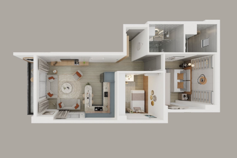 1+1 Lägenhet  i Altintash, Antalya, Turkiet Nr. 227342 - 24