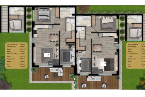 Daire  3+1  Yalıkavak, Muğla, Türkiye №221125 - 13