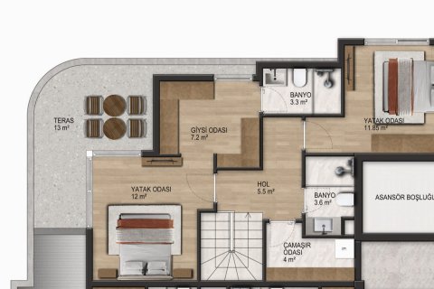 Продажа квартиры в Коньяалты, Анталье, Турция 2+1, 75м2, №225457 – фото 5