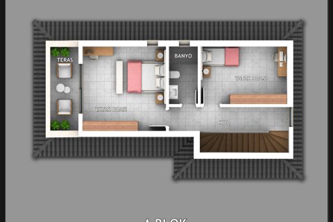 4+1 Villa  i Fethiye, Mugla, Tyrkia Nr. 212974 - 14