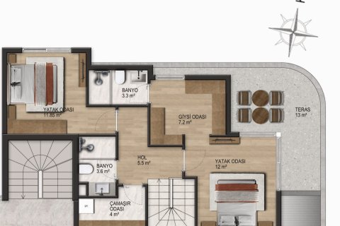 Продажа квартиры в Коньяалты, Анталье, Турция 2+1, 75м2, №225457 – фото 7