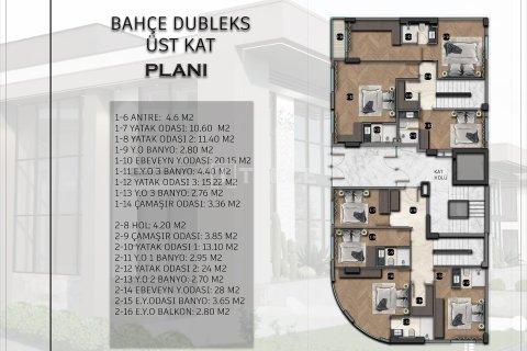 آپارتمان در  Ankara ، ترکیه 4 خوابه ، 220 متر مربع.  شماره 228706 - 15