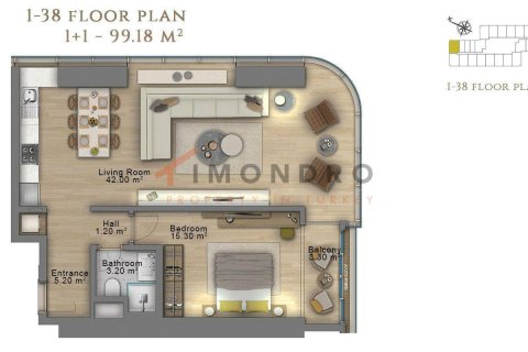 Продажа квартиры  в Шишли, Стамбуле, Турция 1+1, 94м2, №213177 – фото 23