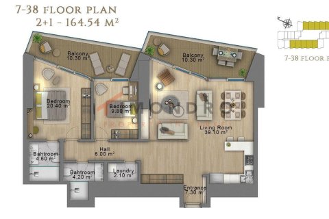 Продажа квартиры  в Шишли, Стамбуле, Турция 1+1, 94м2, №213177 – фото 28
