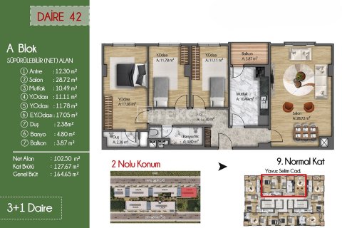 Apartment for sale  in Istanbul, Turkey, 1 bedroom, 63m2, No. 224511 – photo 19