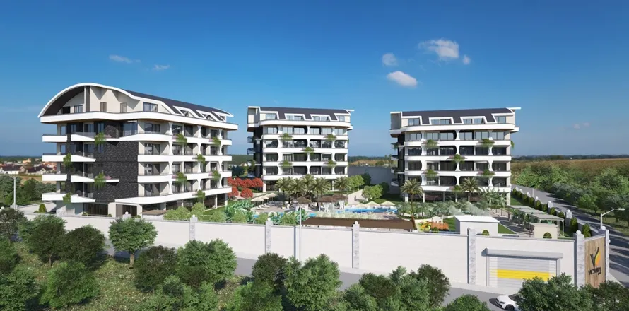 1+1 Lejlighed  i Alanya, Antalya, Tyrkiet Nr. 223648