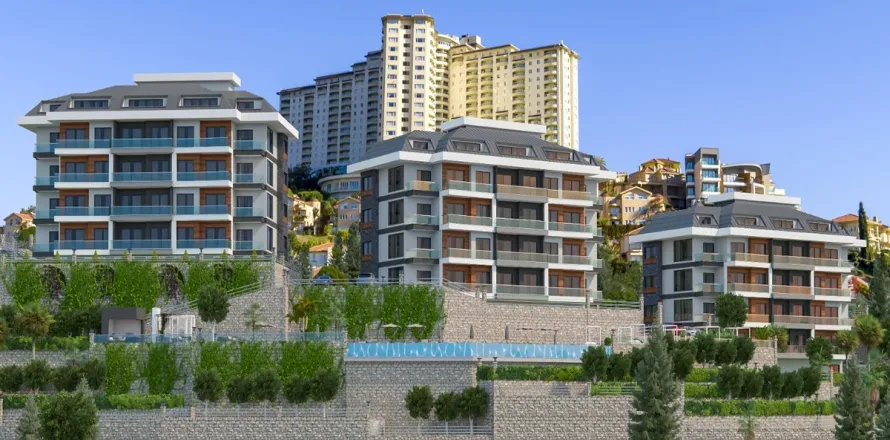 آپارتمان در  Alanya ، ترکیه 1 خوابه ، 63 متر مربع.  شماره 223644