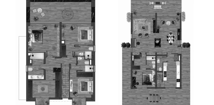 Вилла в Exquisite 4+1, Лапта, Гирне, Северный Кипр №212931