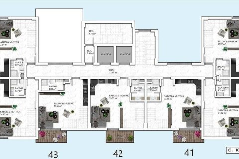 2+1 Lägenhet  i Alanya, Antalya, Turkiet Nr. 223316 - 17