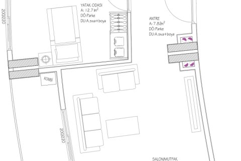 Leilighet  i Mugla, Tyrkia Nr. 224201 - 4