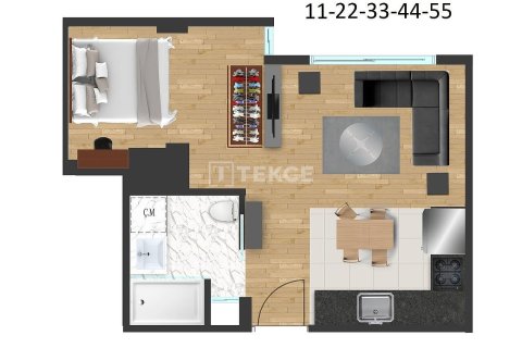 Продажа квартиры  в Стамбуле, Турция 1+1, 52м2, №215546 – фото 7