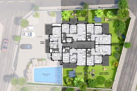 2+1 Lägenhet  i Alanya, Antalya, Turkiet Nr. 90586 - 2