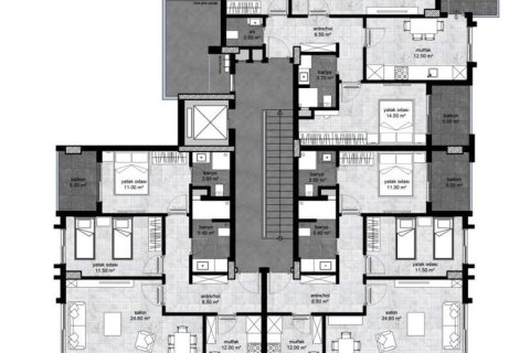 2+1 Lägenhet  i Alanya, Antalya, Turkiet Nr. 90586 - 6