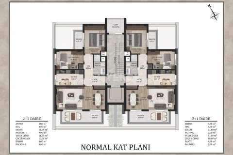 3+1 Wohnung  in Antalya, Türkei Nr. 212077 - 12