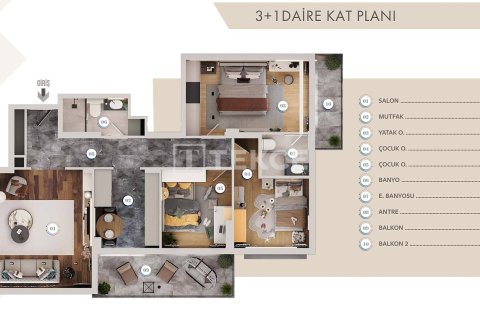 Apartment for sale  in Izmir, Turkey, 3 bedrooms, 135m2, No. 212072 – photo 20