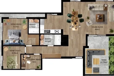 Daire  3+1  Aksu, Antalya, Türkiye №220512 - 9