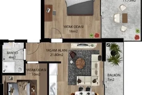 Daire  2+1  Aksu, Antalya, Türkiye №220508 - 9