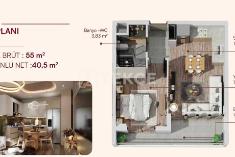 Продажа квартиры  в Аксу, Анталье, Турция 2+1, 105м2, №228714 – фото 27