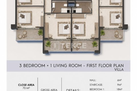 3+1 Villa i Famagusta, Nr. 226960 - 19