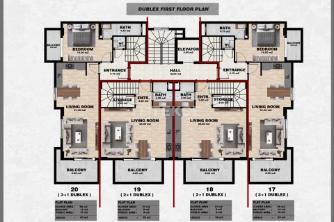 3+1 Takleilighet  i Alanya, Antalya, Tyrkia Nr. 225847 - 30