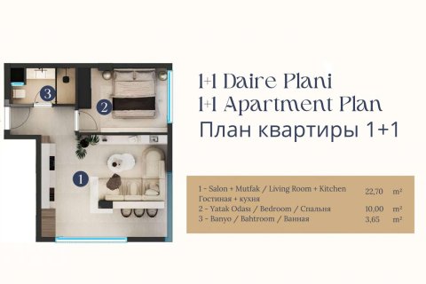 Продажа квартиры  в Анталье, Турция 1+1, 48м2, №233051 – фото 12