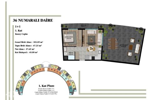 Продажа квартиры  в Анталье, Турция 1+1, 43м2, №233048 – фото 13