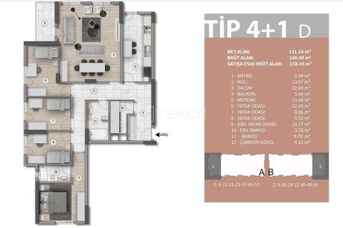 Daire  3+1  İstanbul, Türkiye №224607 - 29