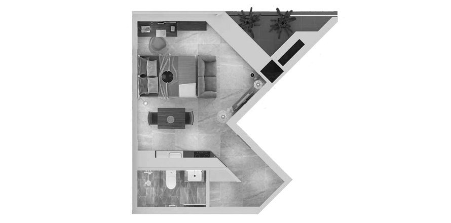 1+0 Wohnung in Aphrodite Wellness, Gaziveren, Guzelyurt,  Nr. 213499