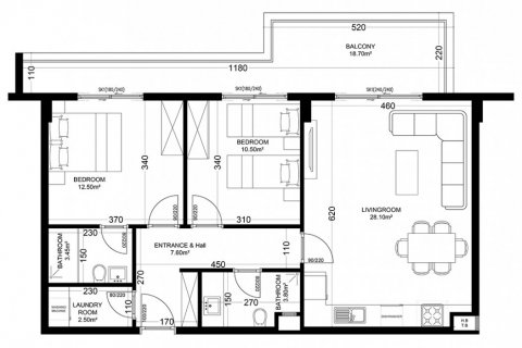 2+1 Apartment in Yekta Golden Valley, Oba, Antalya, Turkey No. 101710