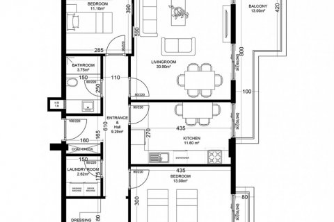 Квартира в Yekta Golden Valley 3+1, Оба, Анталья, Турция №101711