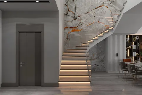 آپارتمان در  Mugla ، ترکیه 4 خوابه ، 213 متر مربع.  شماره 223747 - 2