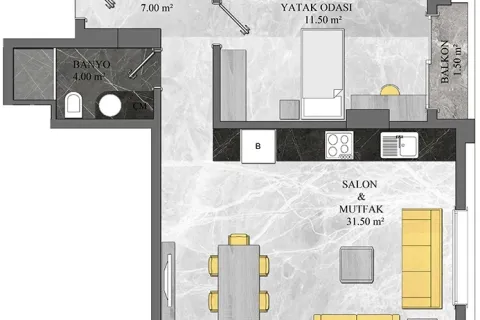 Продажа квартиры  в Аланье, Анталье, Турция 2+1, 105м2, №223745 – фото 18