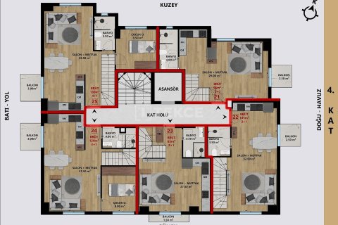 3+1 Penthouse  i Antalya, Tyrkiet Nr. 226832 - 10