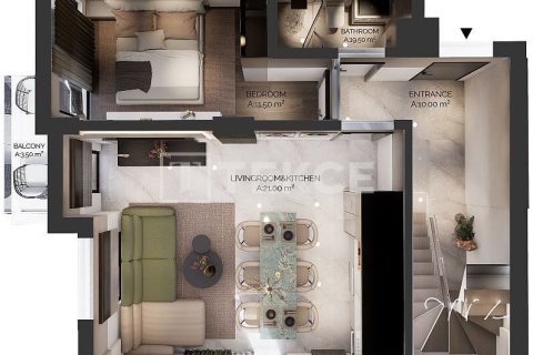 1+1 Lägenhet  i Alanya, Antalya, Turkiet Nr. 216243 - 23