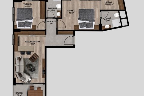 Продажа квартиры  в Эрдемли, Мерсине, Турция студия, 41м2, №227915 – фото 25