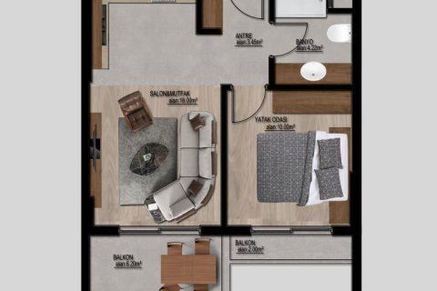Продажа квартиры  в Эрдемли, Мерсине, Турция студия, 47м2, №227916 – фото 20