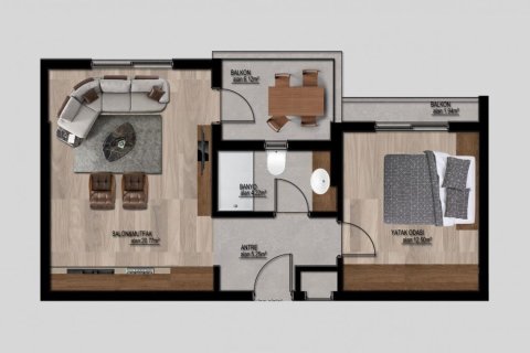 Продажа квартиры  в Эрдемли, Мерсине, Турция студия, 47м2, №227916 – фото 19