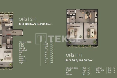 Продажа офиса  в Мерсине, Турция, 90м2, №221312 – фото 15