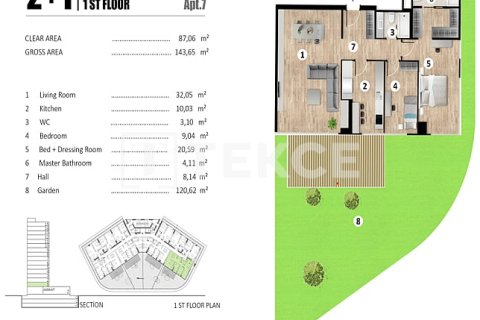 Продажа квартиры  в Стамбуле, Турция 3+1, 173м2, №221311 – фото 18