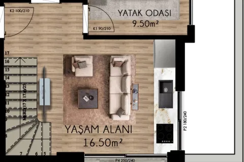 2+1 Lejlighed  i Aksu, Antalya, Tyrkiet Nr. 220331 - 18
