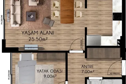 2+1 Lägenhet  i Aksu, Antalya, Turkiet Nr. 220330 - 18