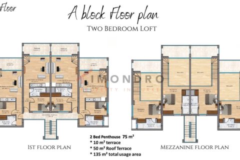 آپارتمان در  Tatlisu ، ترکیه 2 خوابه ، 135 متر مربع.  شماره 215650 - 16