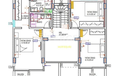 3+1 Villa  i Alanya, Antalya, Turkiet Nr. 217242 - 26